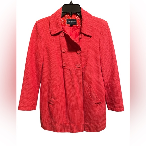 Banana Republic Women's Small Red-Orange Double‎ Breasted Coat - Picture 1 of 5